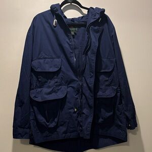 Vintage Abercrombie & Fitch XL Navy Hooded Field Jacket – Outdoor Expedition